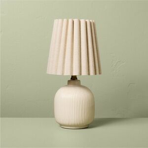 Ribbed Ceramic Table Lamp Cream/Oatmeal - Hearth & Hand™ with Magnolia